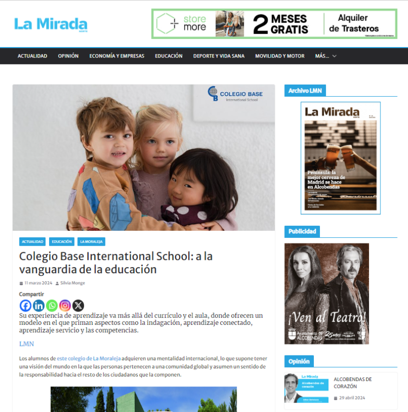 La Mirada Norte - Colegio Base International School - Prensa - 11 marzo 2024